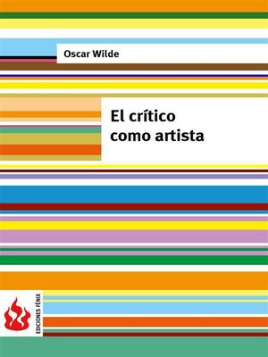 cover image of El crítico como artista (low cost). Edición limitada